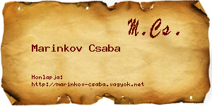Marinkov Csaba névjegykártya