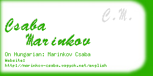 csaba marinkov business card